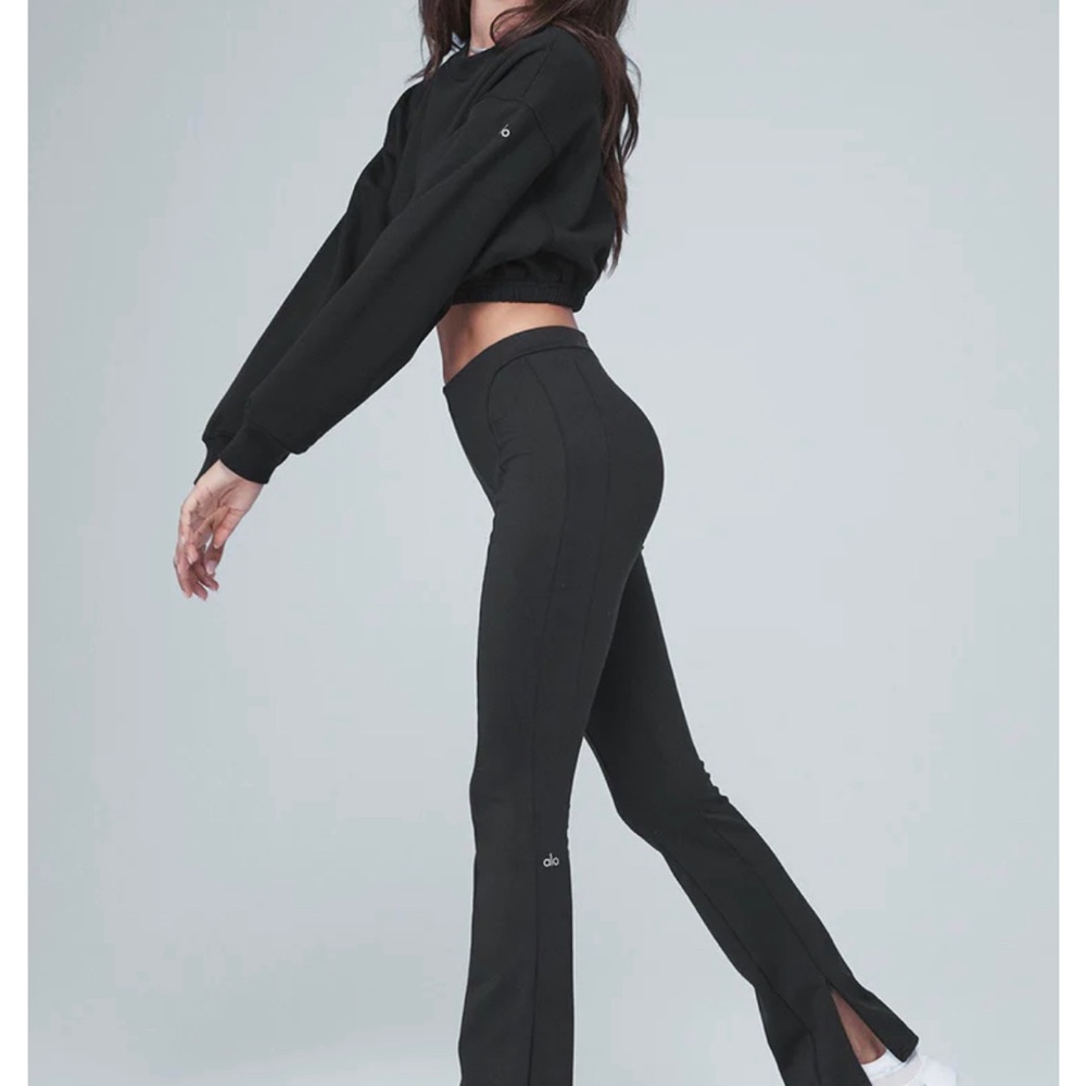 Alo Yoga High Waist Zip Flare Leggings size S(4-6) in perfect condition